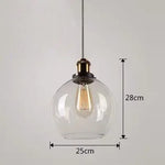 suspension lumineuse industrielle vintage verre transparent doré filaire 90 260V 249 2000lm