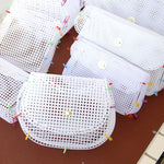 sacs main blancs maille fine modernes métalliques fait main