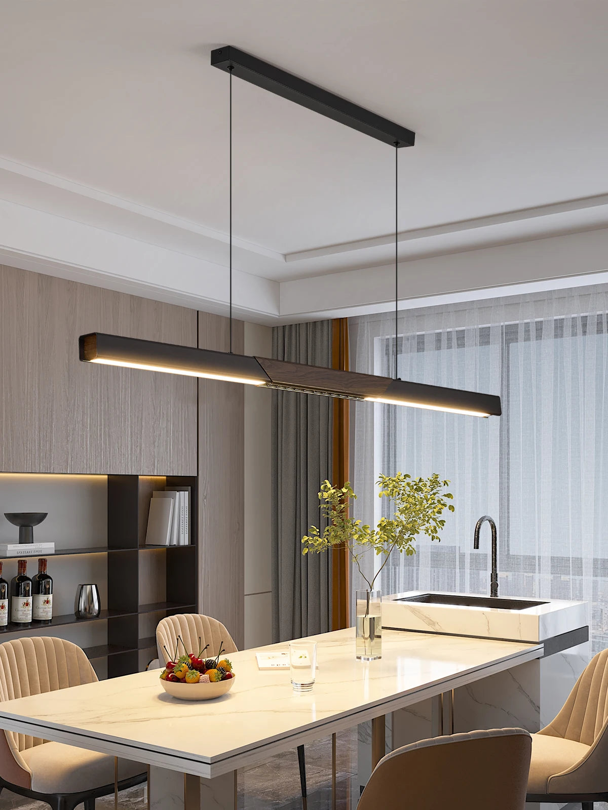 lampe suspendue moderne noire blanche salon restaurant chambre principal cuisine