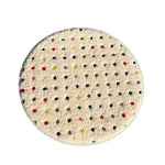 tapis peluche blanc noir multicolore moderne doux points noirs multicolores 22cm 15cm 20cm 15cm