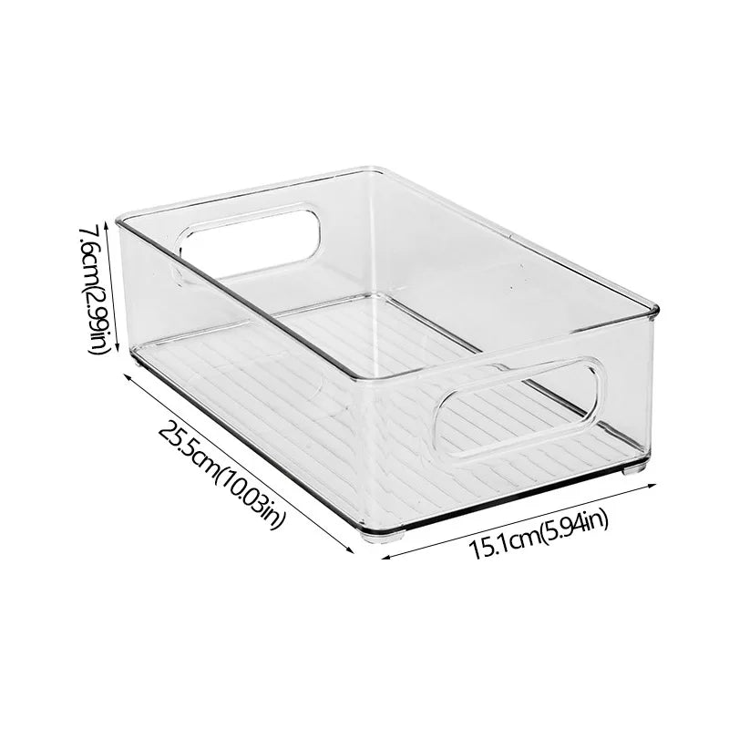 boîtes rangement transparentes plastique réutiliables poignées moderne minimaliste empilables garde manger réfrigérateur congélateur respectueux