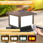 Détail de la lanterne solaire avec panneau solaire intégré