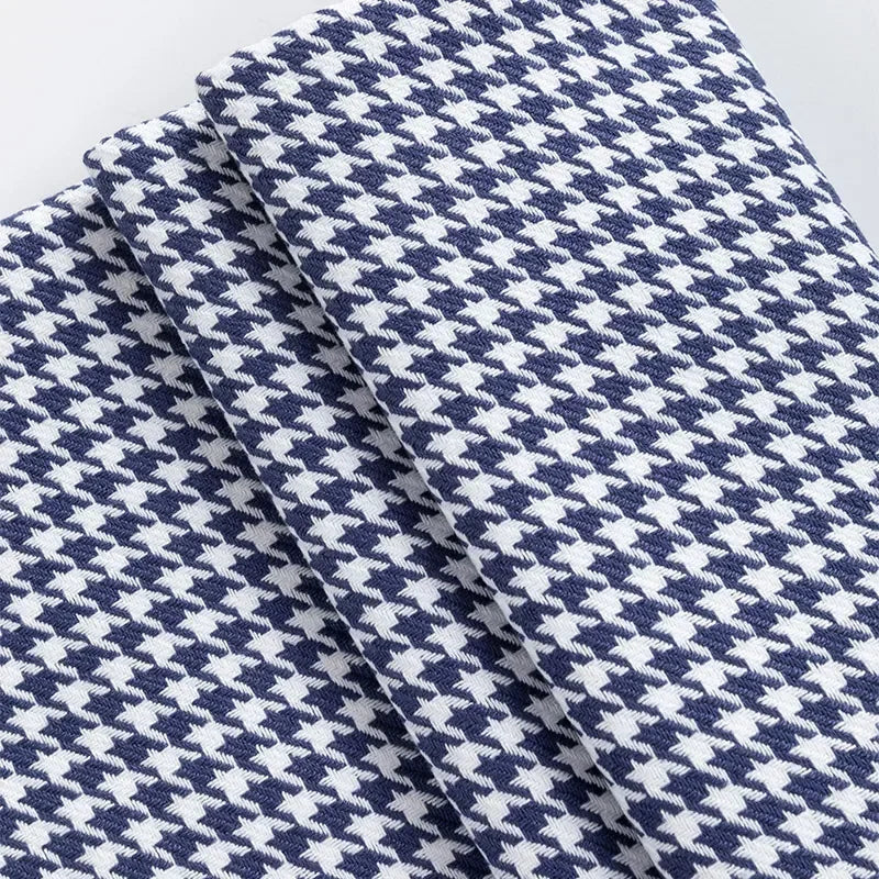 tissu houndstooth orange gris bleu marine vert noir blanc classique résistant couture 100x150cm