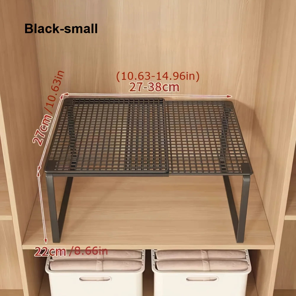 étagère rangement métal maille fine noir moderne pieds solides réglable empilable armoire chambre