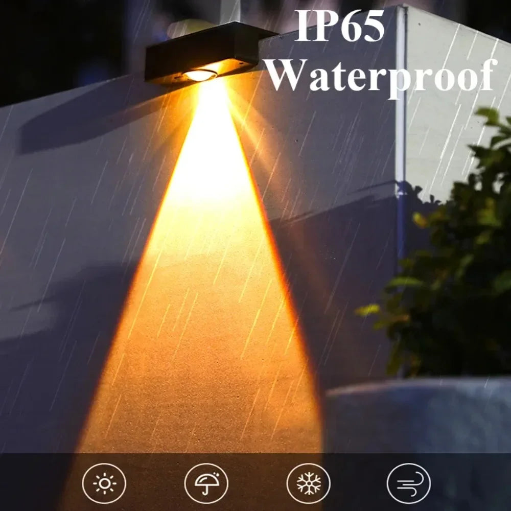 appliques murales solaires led ip65 moderne noires autoinstallation panneau solaire batterie