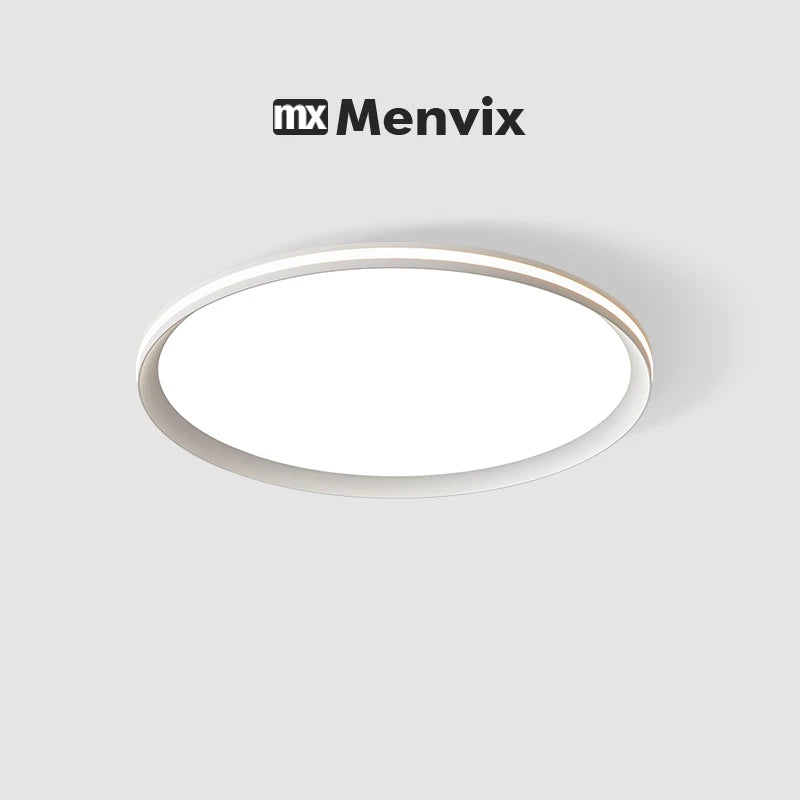 plafonnier led moderne blanc noir rond lisse éclairage quotidien télécommande opaques
