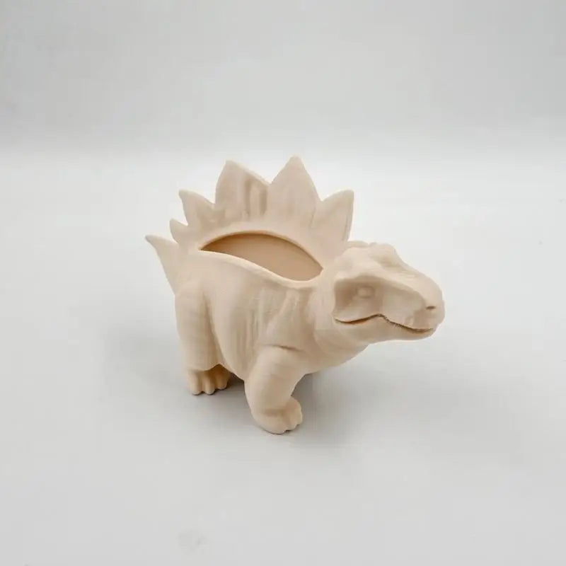 cache pot forme dinosaure gris sculpté relief créatif plante opacité décoration multifonctionnelle