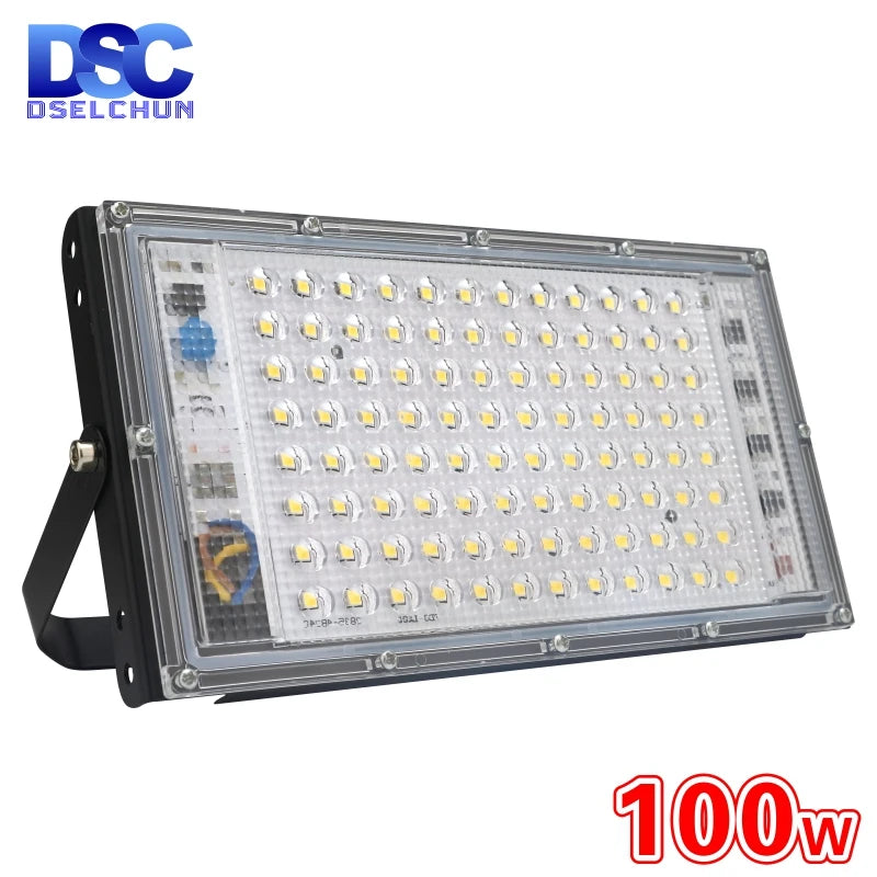 projecteur led extérieur ip65 noir blanc moderne 9000lm cool white warm white câbles différents
