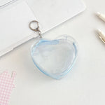 boîte transparente pvc marbrée coeurs plastique anneau métallique rangement poupées couleurs transparentes moderne minimaliste