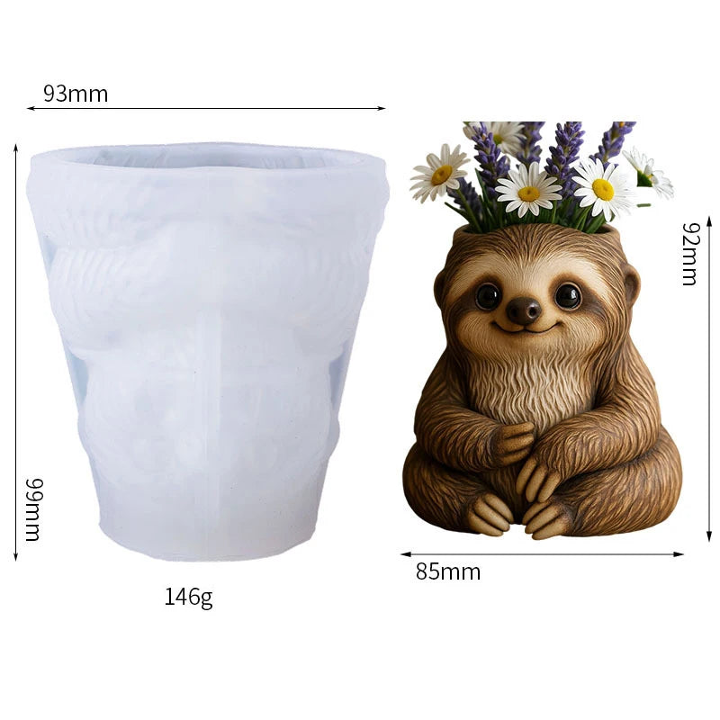cache pot silicone forme lézard rose orange vert décoratif animalier succulente fleur artificielle