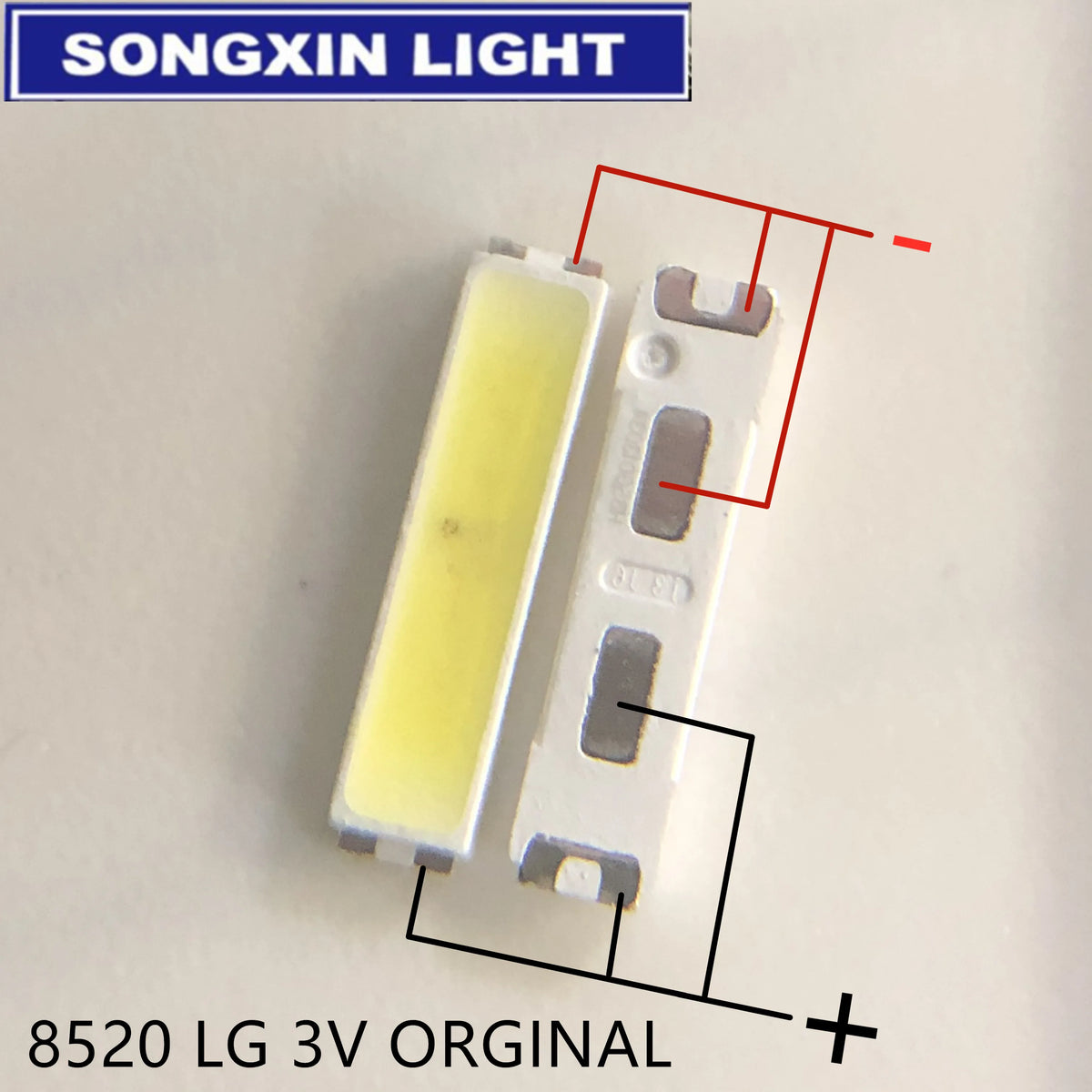diodes led blanc lot 100 pieces nouvelle rétroéclairage 3v 5w 8520 modernes