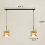 suspension lumineuse moderne transparente dorée câble noir alliage led dimmable certification rohs flux luminescent