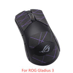 autocollants antiderapants noirs motif geometrique souris gaming rog gladius deux trois