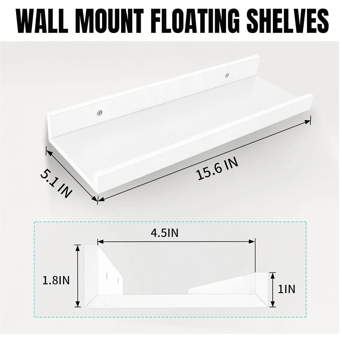 étagères murales modernes bois blanc noir simples flottantes vis mur