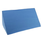 coussin d'élevation bleu mousse mémoire forme incliné support lombaire jambes texture lisse ergonomique