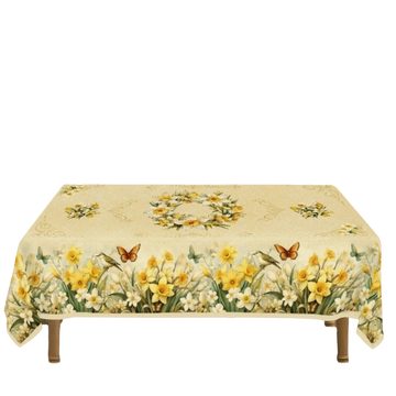 nappe table fleurs tournesols papillons motifs géométriques classique polyester festive