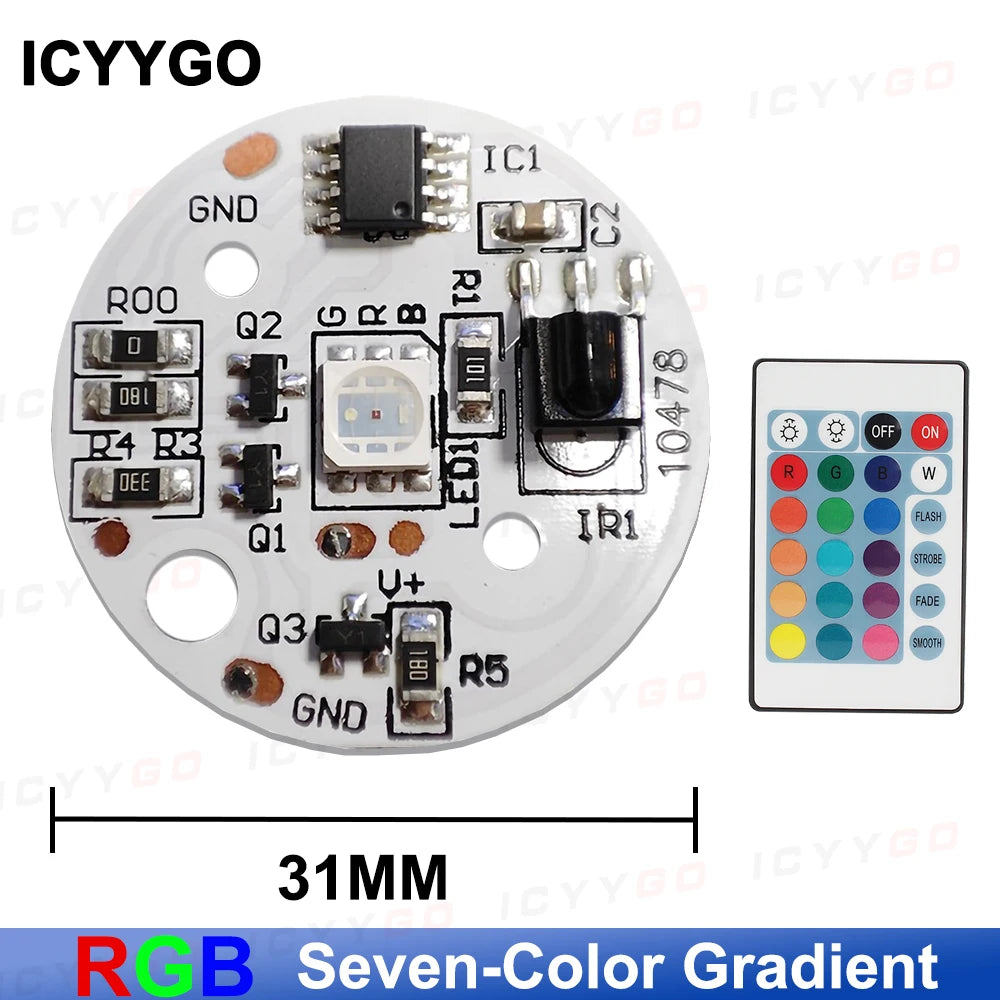 lampe table rechargeable led rgb blanc circulaire composants électroniques interrupteur tactile câbles charge dc5v