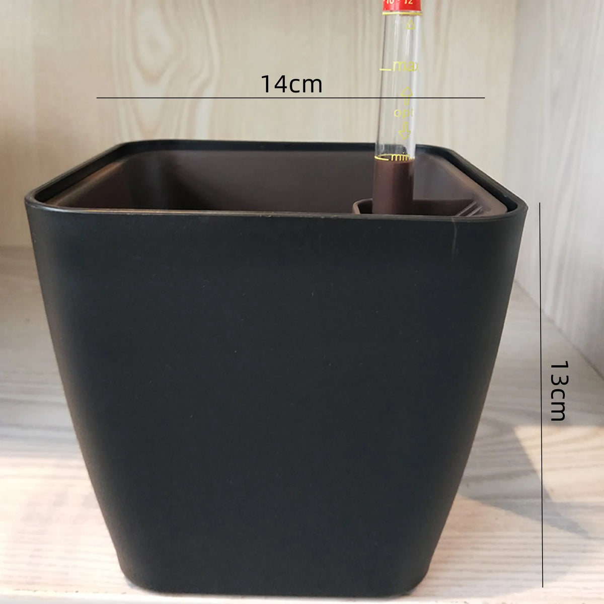 Pot fleurs moderne blanc lisse sans finition 20cm 20cm 19.8cm auto arrosage