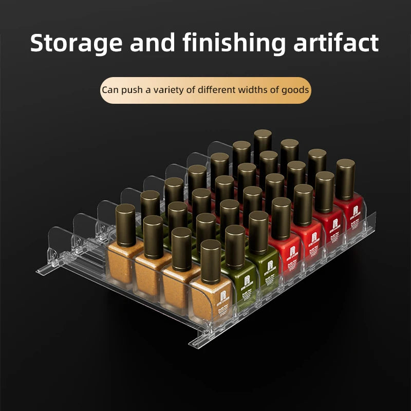 présentoir transparent cosmétiques clips moderne rangement lipstick nail polish