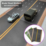 sticker route adhésif détaillé gris jaune blanc vert architectural précise