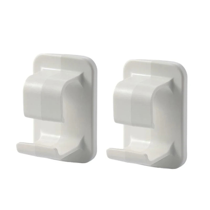 crochets adhésifs muraux blancs support rangement cuisine salle bain planches outils transparents