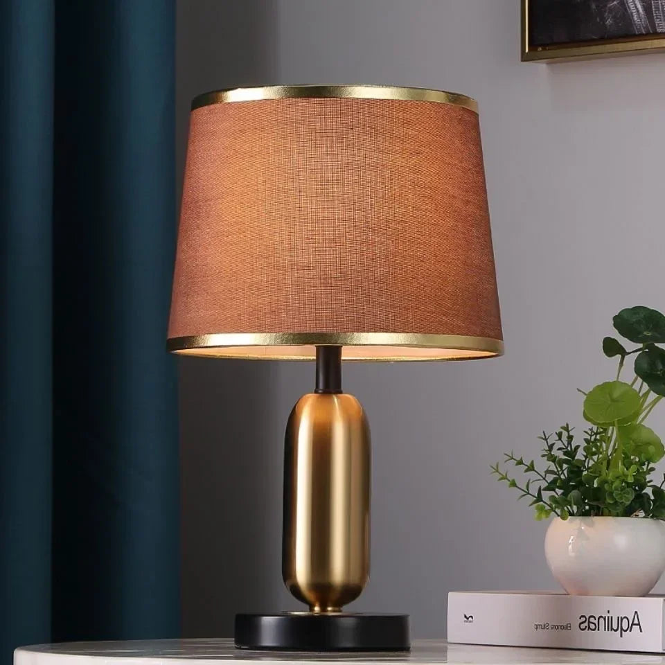 lampe table moderne or noir tissu beige base plate sans fixation led 21cm 41cm