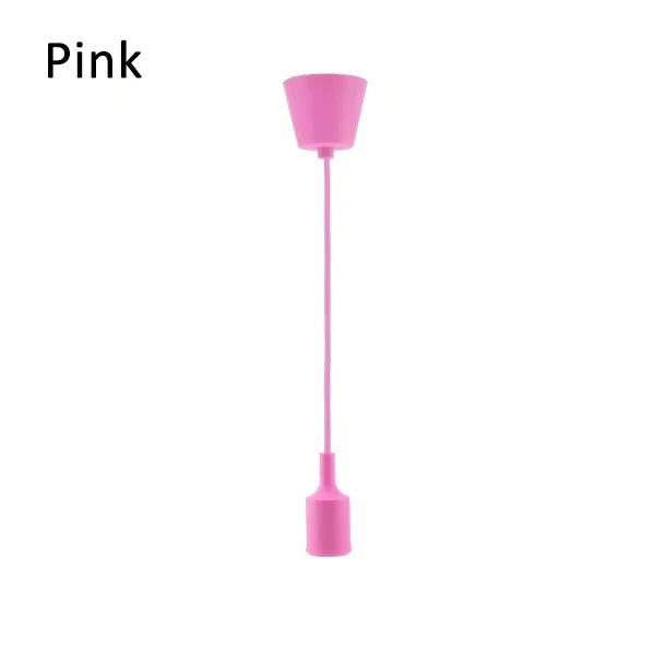 lustre suspendu moderne ampoule câble coloré salon chambre rouge noir blanc
