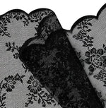 rideau floral dentelle noir polyester élégant fenêtre salon chambre transparent pastorale