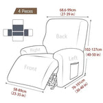 Housse fauteuil gris tissu motifs adhésif moderne poche lavage machine Jacquard