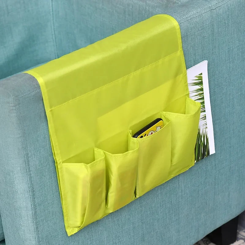 sac main vert citron texture rugueuse moderne poches adhésif pliable rangement respectueux environnement