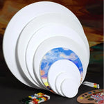 toile peinture blanc moderne 10cm 20cm 30cm lisse bois circulaire