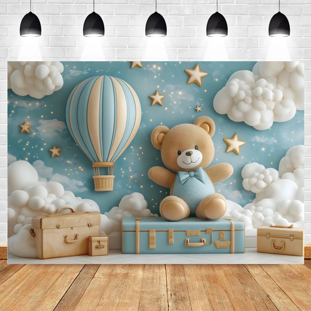 Toile de fond ours peluche pour gâteau écrasé