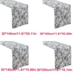 nappe table motif floraux coton polyester rustique beige bleu foncé dimensions variées