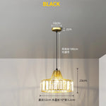 Suspension lumineuse moderne strass transparente noir doré élégante câble
