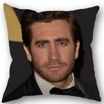 taies d'oreiller coton lin motif jake gyllenhaal moderne bleu marine imprimé décoration maison washable