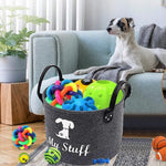 panier rangement jouets chien couverture peluche snacks animaux organisation blanche motifs