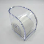 support rouleau papier toilette adhésif moderne transparent légèrement opaque sans motif