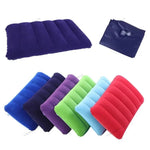 coussin gonflable velours bleu moderne 47x30cm confortable valve gonflage