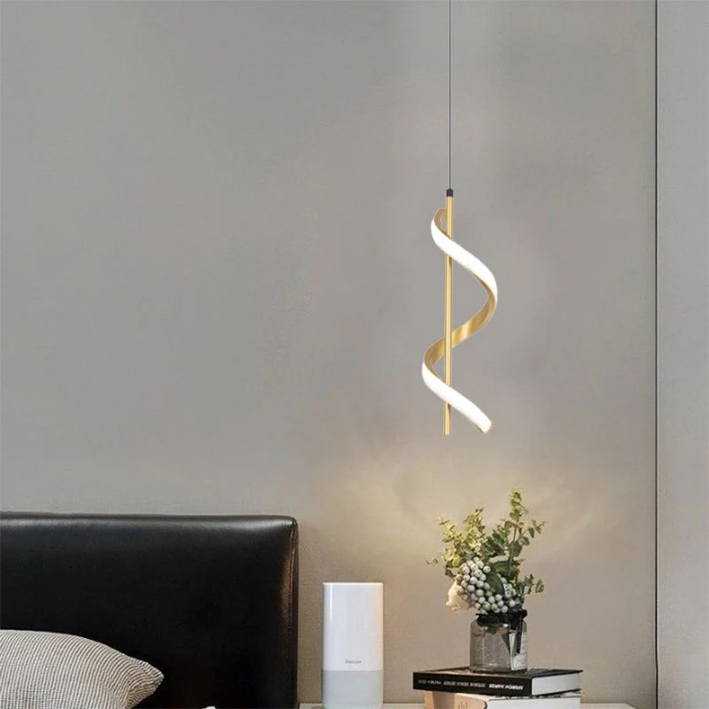 suspension lumineuse spirale blanc moderne éclairage chambre salon 220v flux lumineux 249 2000