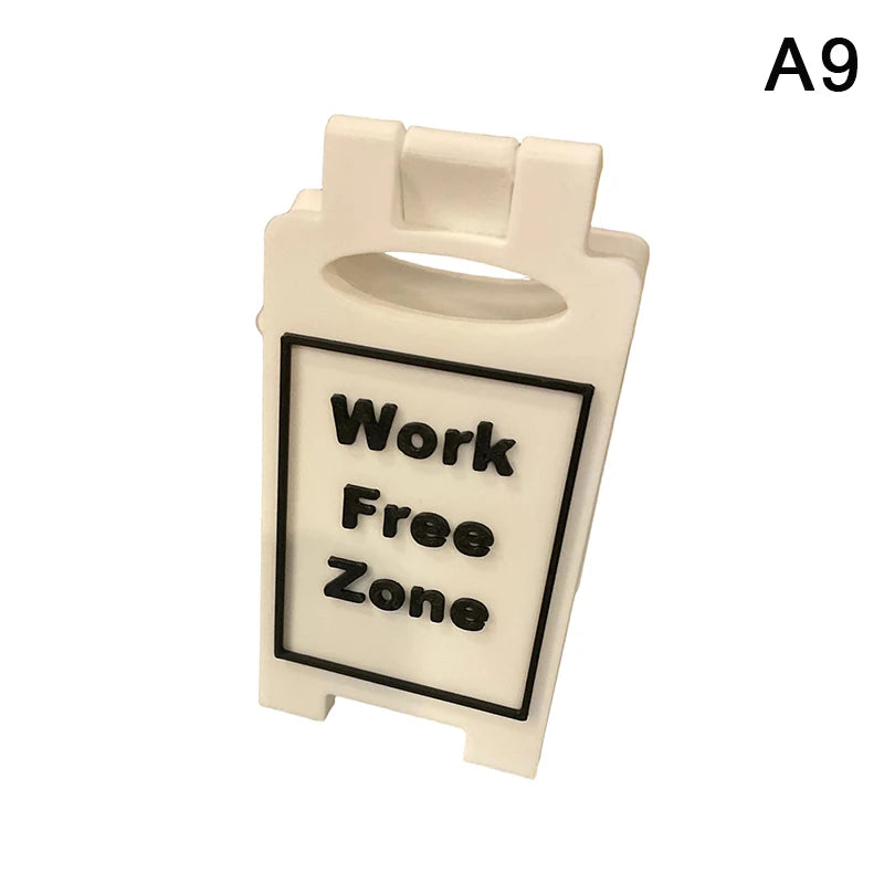 plaque signalisation humour clips texte imprimé travailler moderne blanc rouge