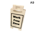 plaque signalisation humour clips texte imprimé travailler moderne blanc rouge
