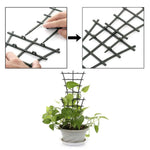support plante treillis noir quadrillage rustique minimaliste piquets pointus pot fleur légumeintérieurextérieur