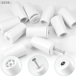 bouchons rideau blancs lisses supports polonais vis fixations accessoires fenêtres moderne