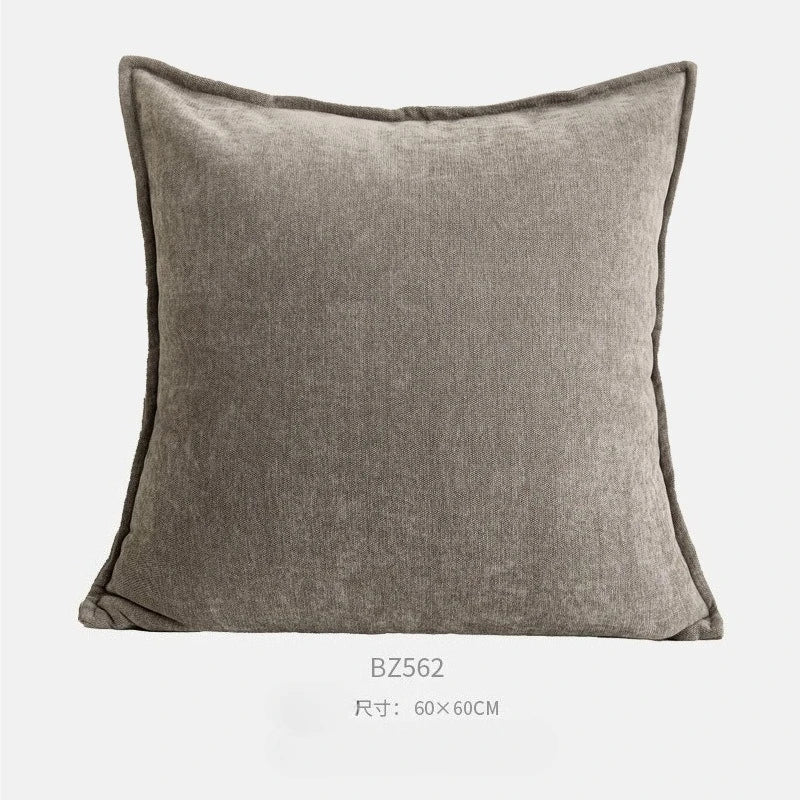 taies d'oreiller géométriques coton lin blanc gris beige modernes élégantes carrées