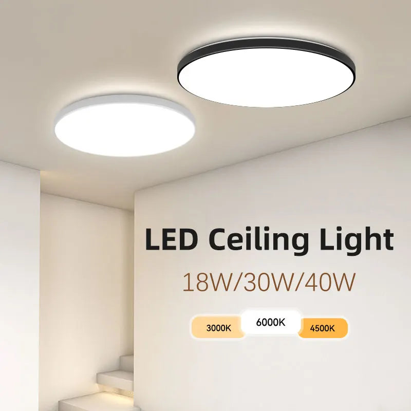 lampe led 18w 30w 40w blanc moderne 27cm diamètre 5cm épaisseur