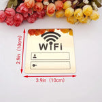 panneau wi fi adhésif acrylique moderne blanc noir doré réinscriptible stylo inclusWiFi
