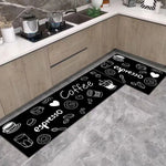tapis cuisine imperméable antidérapant polyester moderne motifs cuisine décoratif