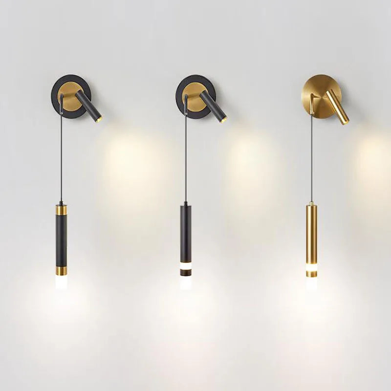 lampe murale moderne or noir éclairage chambre coucher salle manger led fixations simples