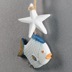 décoration murale artisanale hippocampe poisson coquillages étoile mer marine enfant chambre