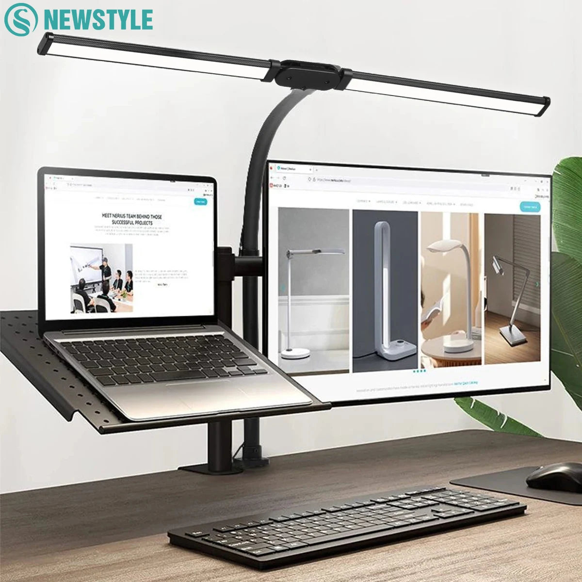 lampe led moderne noir flexible réglable niveaux luminosité 10 intensité